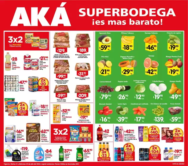 Catálogo AKÁ Superbodega | Ofertas AKÁ Superbodega | 2026-07-21T00:00:00.000Z - 2026-07-22T00:00:00.000Z