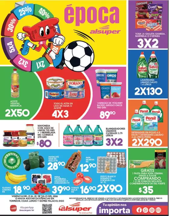 Catálogo Alsuper | Alsuper Lag | 2026-07-21T00:00:00.000Z - 2026-07-23T00:00:00.000Z