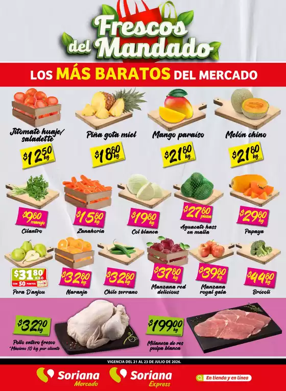 Catálogo Soriana Mercado en Oteapan | Descubre ofertas atractivas | 2026-07-21T00:00:00.000Z - 2026-07-23T00:00:00.000Z