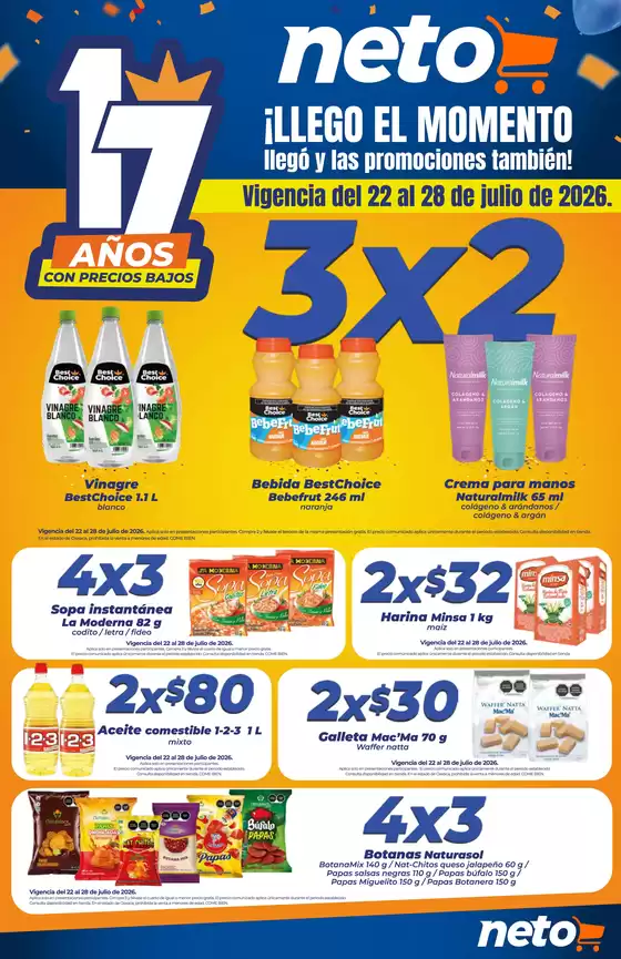 Catálogo Tiendas Neto | 17 años con Precios Bajos | 2026-07-22T00:00:00.000Z - 2026-07-28T00:00:00.000Z