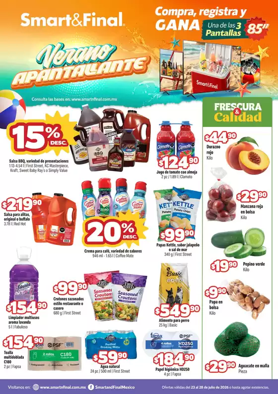 Catálogo Smart & Final en San Bernardino Tlaxcalancingo | SF Ft 23 28 JULIO Web SL | 2026-07-23T00:00:00.000Z - 2026-07-28T00:00:00.000Z