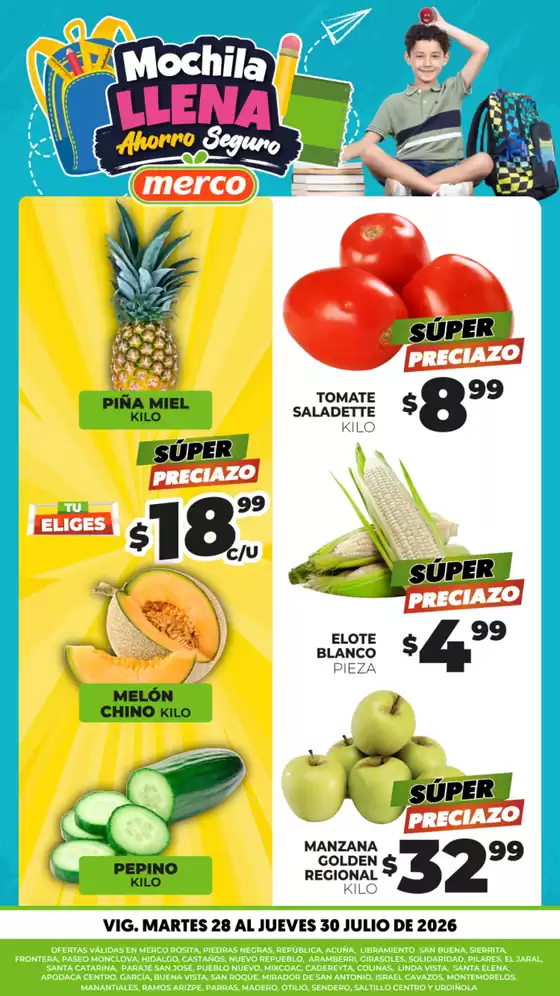 Catálogo Merco | Frutas y Verduras 28 al 30 de Julio | 2026-07-28T00:00:00.000Z - 2026-07-30T00:00:00.000Z