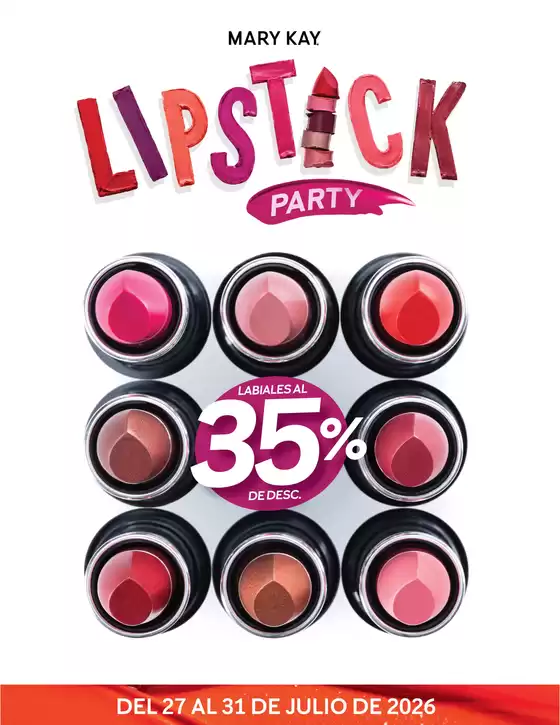Catálogo Mary Kay en Paso del Macho | LIPSTICK PARTY DEL 27 AL 31 DE JULIO 2026 | 2026-07-28T00:00:00.000Z - 2026-07-31T00:00:00.000Z