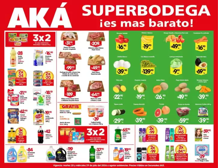 Catálogo AKÁ Superbodega | Ofertas principales para ahorradores | 2026-07-28T00:00:00.000Z - 2026-07-29T00:00:00.000Z