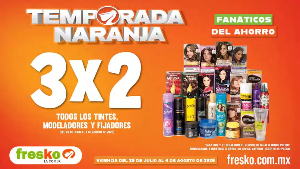 Catálogo Fresko | Temporada Naranja 3x2 . | 2026-08-01T00:00:00.000Z - 2026-08-04T00:00:00.000Z