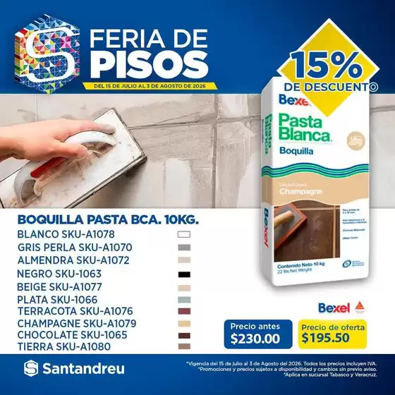Catálogo Santandreu en Puerto Escondido (Tepeolulco Puerto Escondido) | Ofertas principales y descuentos | 2026-07-15T00:00:00.000Z - 2026-08-03T00:00:00.000Z