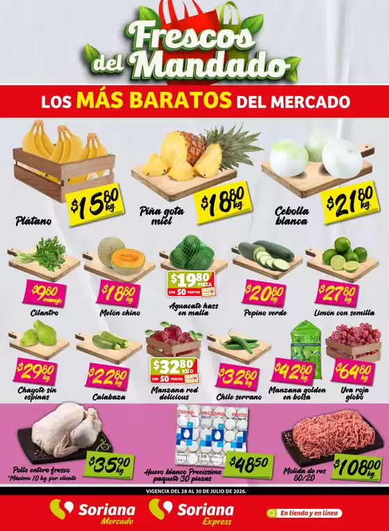 Catálogo Soriana Mercado | Ofertas especiales atractivas para todos | 2026-07-28T00:00:00.000Z - 2026-07-30T00:00:00.000Z