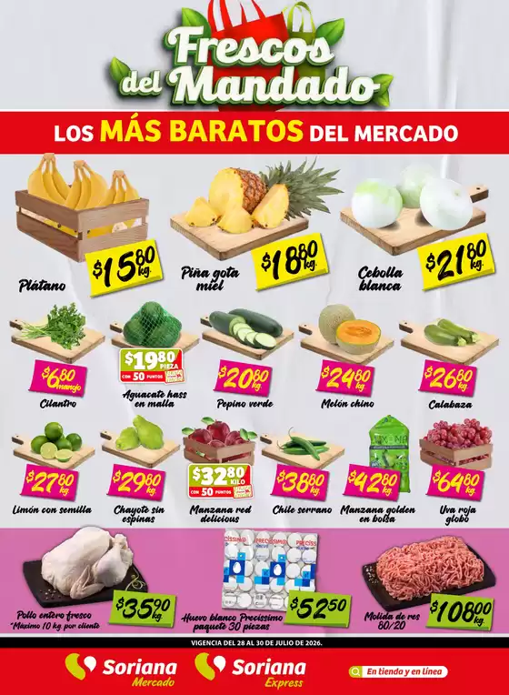 Catálogo Soriana Mercado | Gran variedad de ofertas | 2026-07-28T00:00:00.000Z - 2026-07-30T00:00:00.000Z