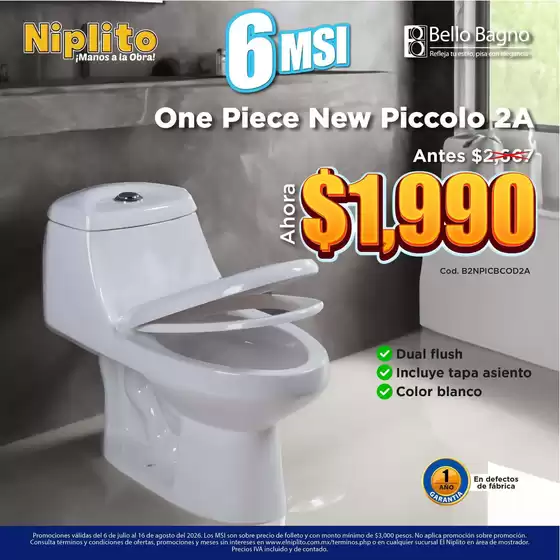 Catálogo Niplito en Cholul | Ofertas Niplito | 2026-07-06T00:00:00.000Z - 2026-08-16T00:00:00.000Z