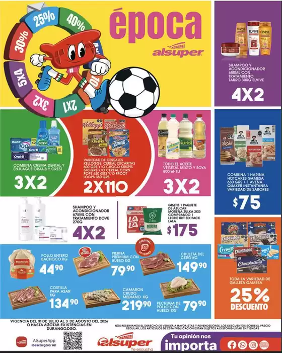 Catálogo Alsuper | Alsuper Durango | 2026-07-31T00:00:00.000Z - 2026-08-03T00:00:00.000Z