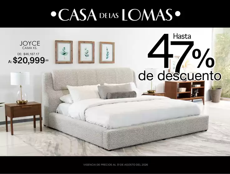 Catálogo Casa de las Lomas | hasta 47 off agosto 26 casa de las lomas | 2026-08-01T00:00:00.000Z - 2026-08-31T00:00:00.000Z