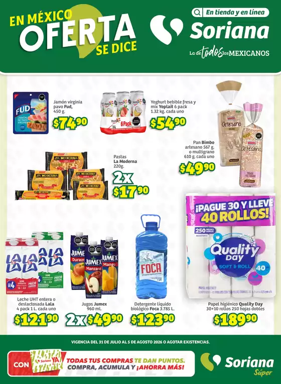 Catálogo Soriana Súper | Ofertas y gangas exclusivas | 2026-07-31T00:00:00.000Z - 2026-08-05T00:00:00.000Z