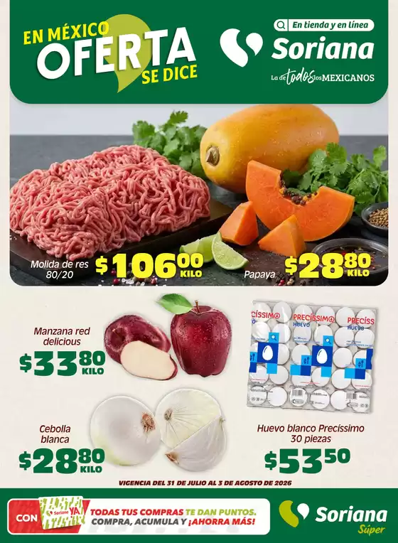 Catálogo Soriana Súper | Ofertas principales y descuentos | 2026-07-31T00:00:00.000Z - 2026-08-03T00:00:00.000Z