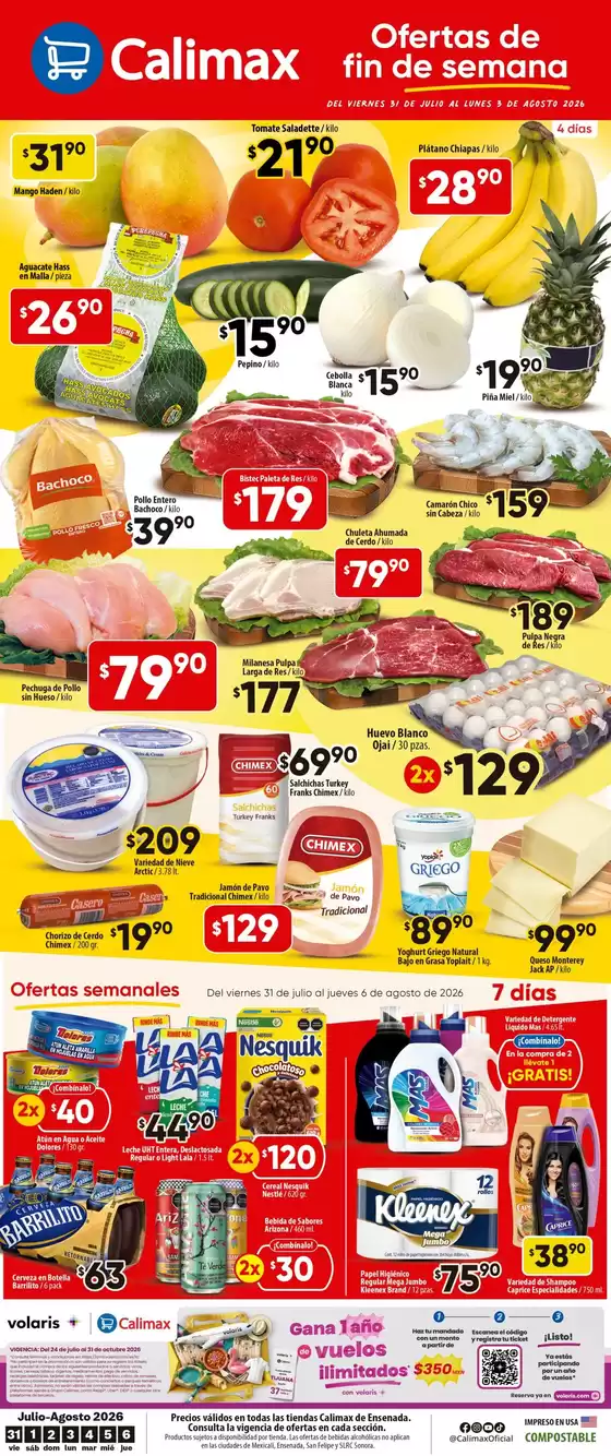 Catálogo Calimax | Ofertas Calimax Ensenada | 2026-07-31T00:00:00.000Z - 2026-08-06T00:00:00.000Z