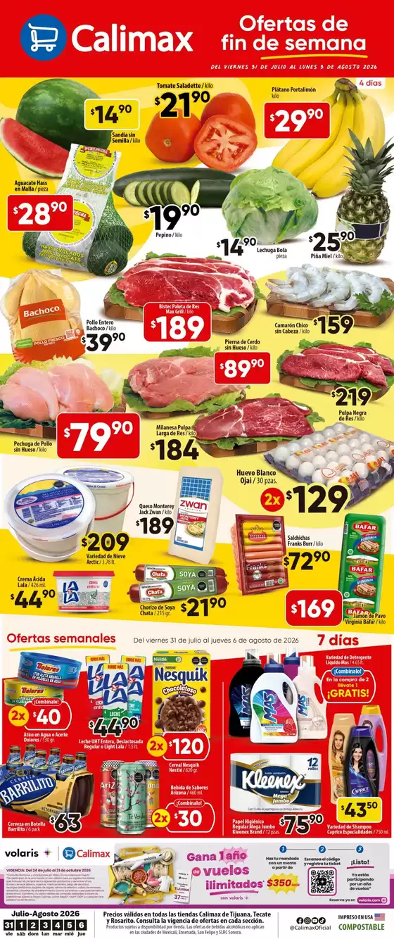 Catálogo Calimax | Ofertas Calimax Tijuana | 2026-07-24T00:00:00.000Z - 2026-08-06T00:00:00.000Z