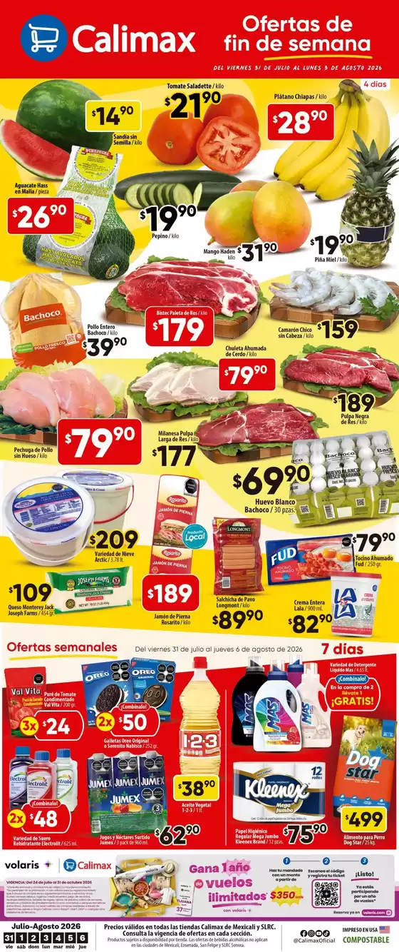 Catálogo Calimax | Ofertas Calimax MexicaliSan Luis R.C. | 2026-07-24T00:00:00.000Z - 2026-08-06T00:00:00.000Z