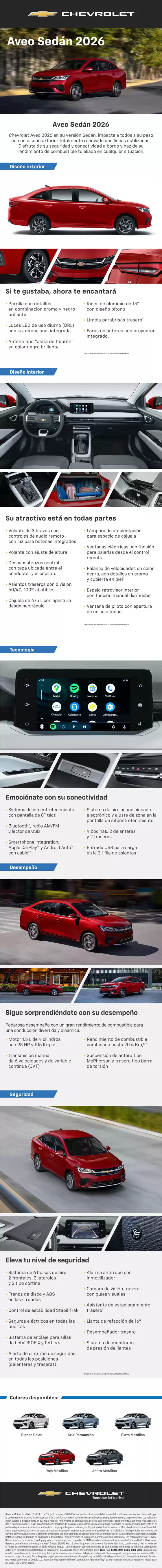Catálogo Chevrolet en Santiago de Querétaro | Catalogo Aveo Sedan 2026 | 2026-08-03T00:00:00.000Z - 2026-08-17T00:00:00.000Z
