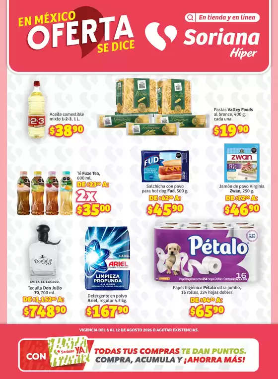 Catálogo Soriana Híper | Nuestras mejores gangas | 2026-08-06T00:00:00.000Z - 2026-08-12T00:00:00.000Z