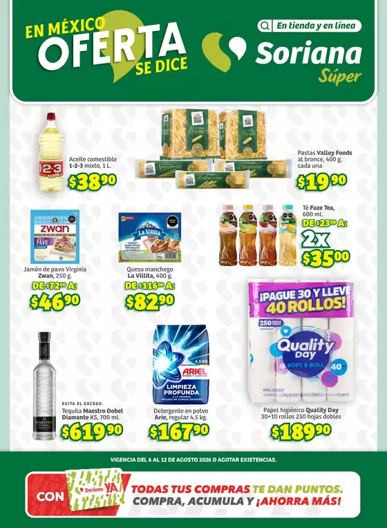 Catálogo Soriana Súper | Ofertas exclusivas para nuestros clientes | 2026-08-06T00:00:00.000Z - 2026-08-12T00:00:00.000Z