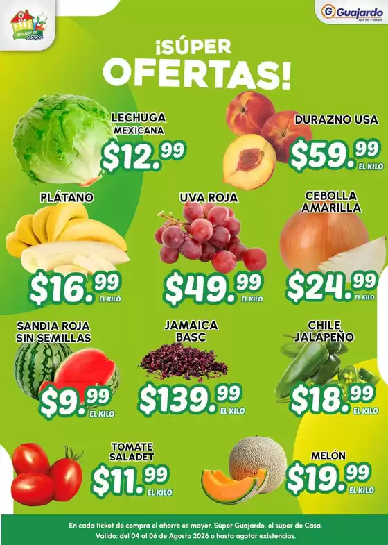 Catálogo Guajardo en San Pablo Autopan | Ofertas principales para todos los clientes | 2026-08-04T00:00:00.000Z - 2026-08-06T00:00:00.000Z