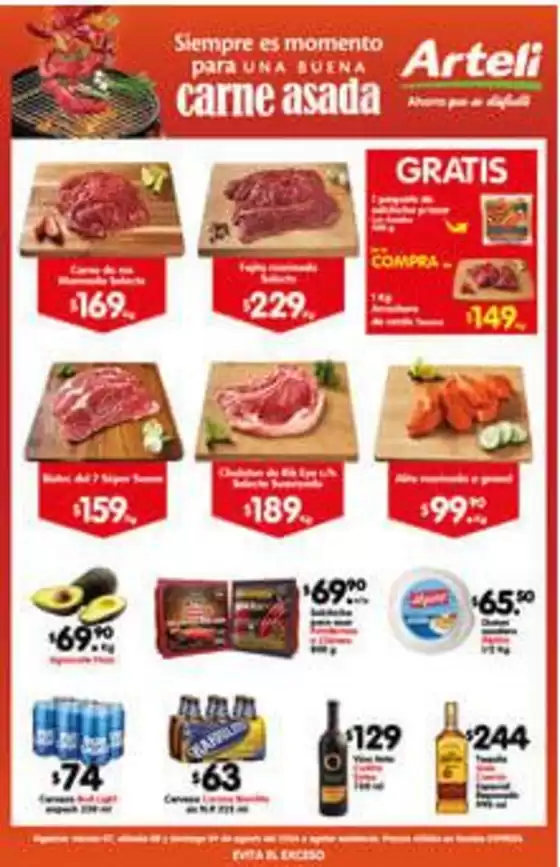 Catálogo Arteli express en Sahuayo de Morelos | Carnita Asada Arteli Express | 2026-08-08T00:00:00.000Z - 2026-08-09T00:00:00.000Z
