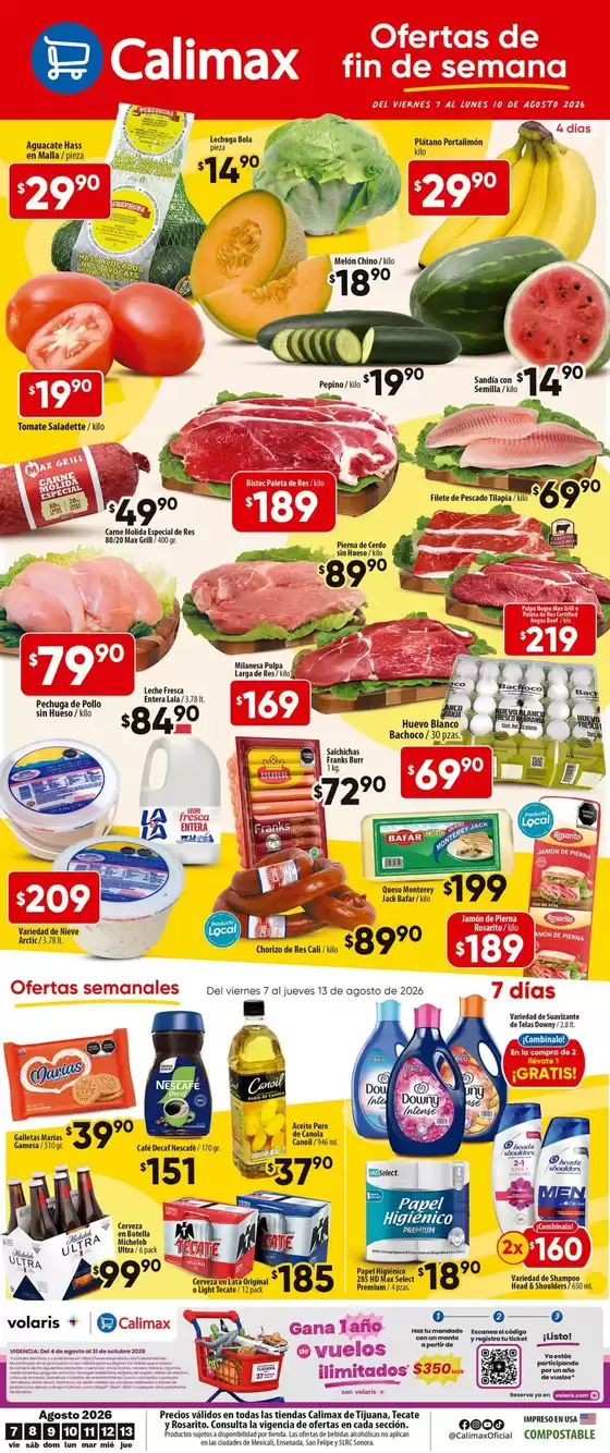 Catálogo Calimax en Copándaro de Galeana | Ofertas Calimax Tijuana | 2026-08-04T00:00:00.000Z - 2026-10-31T00:00:00.000Z