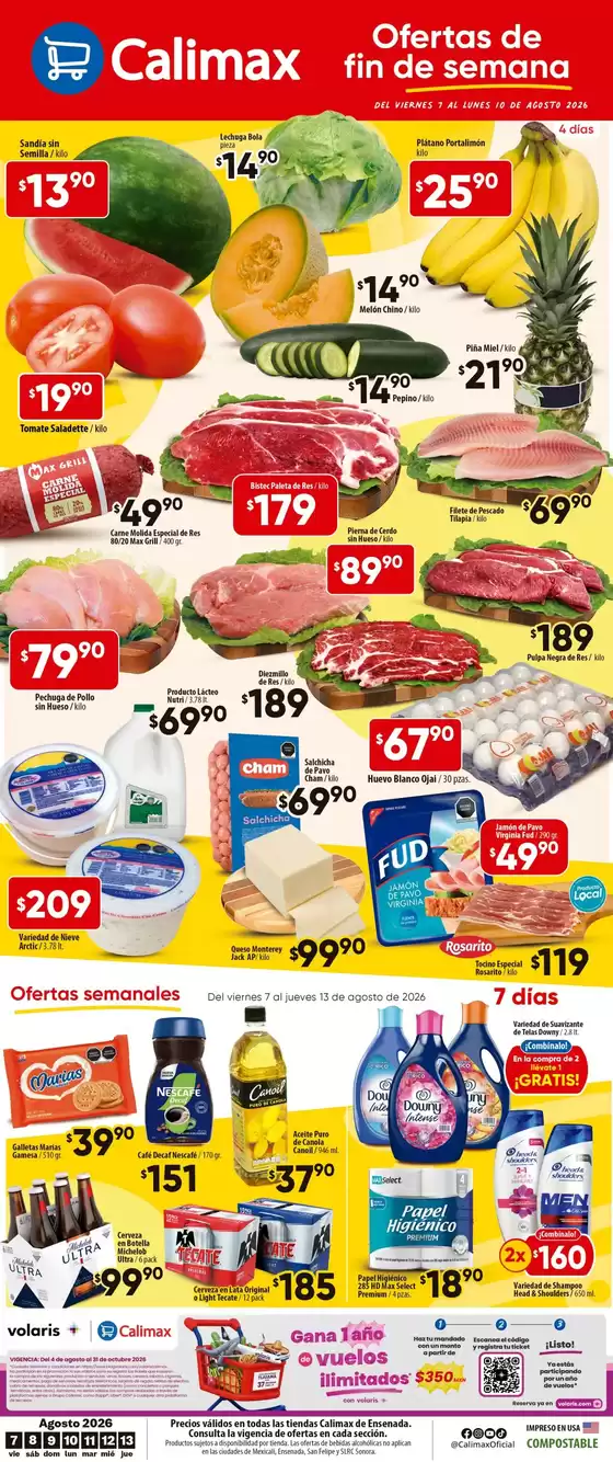Catálogo Calimax en Copándaro de Galeana | Ofertas Calimax Ensenada | 2026-08-07T00:00:00.000Z - 2026-08-13T00:00:00.000Z