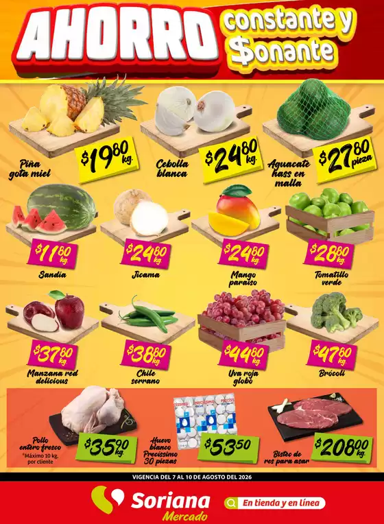 Catálogo Soriana Mercado | Ofertas especiales para ti | 2026-08-07T00:00:00.000Z - 2026-08-10T00:00:00.000Z