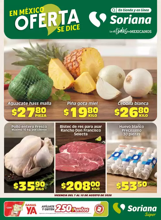 Catálogo Soriana Súper | Ofertas principales para todos los cazadores de gangas | 2026-08-07T00:00:00.000Z - 2026-08-10T00:00:00.000Z