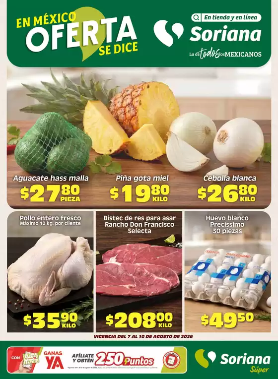 Catálogo Soriana Súper | Excelente oferta para todos los clientes | 2026-08-07T00:00:00.000Z - 2026-08-10T00:00:00.000Z