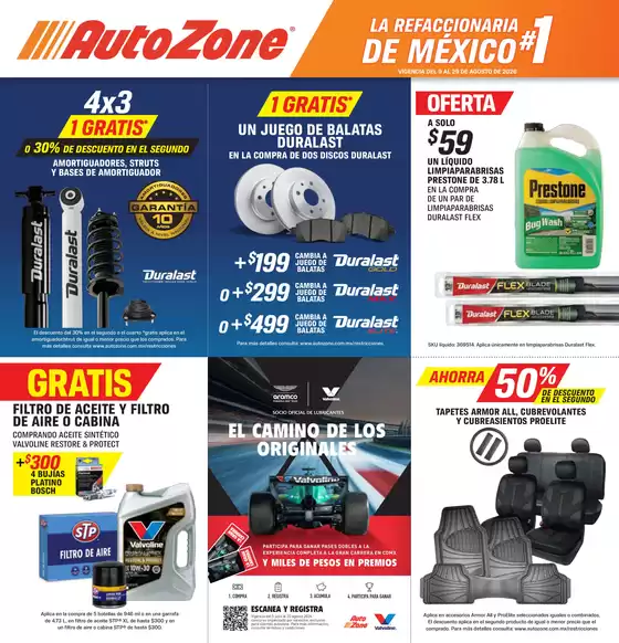 Catálogo AutoZone | Folleto | 2026-08-11T00:00:00.000Z - 2026-08-29T00:00:00.000Z