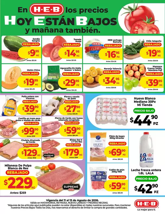 Catálogo HEB | Ofertas HEB | 2026-08-11T00:00:00.000Z - 2026-08-13T00:00:00.000Z