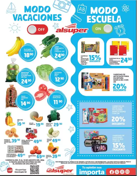 Catálogo Alsuper en Venustiano Carranza (Chiapas) | Alsuper Zacatecas | 2026-08-11T00:00:00.000Z - 2026-08-13T00:00:00.000Z