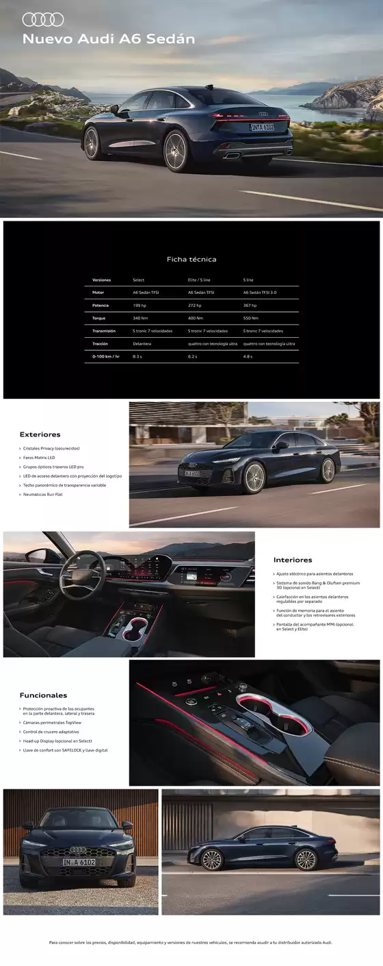 Catálogo Audi en San Pedro Garza García | Audi a6s | 2026-08-12T00:00:00.000Z - 2026-08-26T00:00:00.000Z
