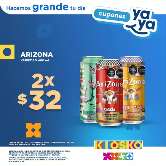 Catálogo Kiosko en San Andrés Cholula | Hidratación | 2026-08-12T00:00:00.000Z - 2026-09-08T00:00:00.000Z