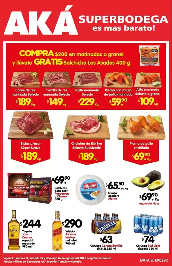 Catálogo AKÁ Superbodega | Ahorra ahora con nuestras ofertas | 2026-08-14T00:00:00.000Z - 2026-08-16T00:00:00.000Z