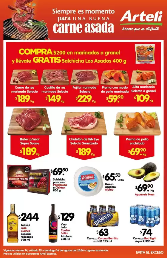 Catálogo Arteli express | Ahorra ahora con nuestras ofertas | 2026-08-14T00:00:00.000Z - 2026-08-16T00:00:00.000Z