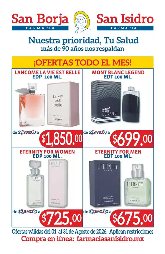 Catálogo Farmacias San Isidro y San Borja en Tekit | Folleto | 2026-08-17T00:00:00.000Z - 2026-08-31T00:00:00.000Z
