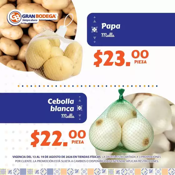 Catálogo La gran bodega | Ofertas principales para ahorradores | 2026-08-13T00:00:00.000Z - 2026-08-19T00:00:00.000Z