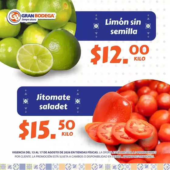 Catálogo La gran bodega | Ofertas principales para todos los clientes | 2026-08-13T00:00:00.000Z - 2026-08-17T00:00:00.000Z