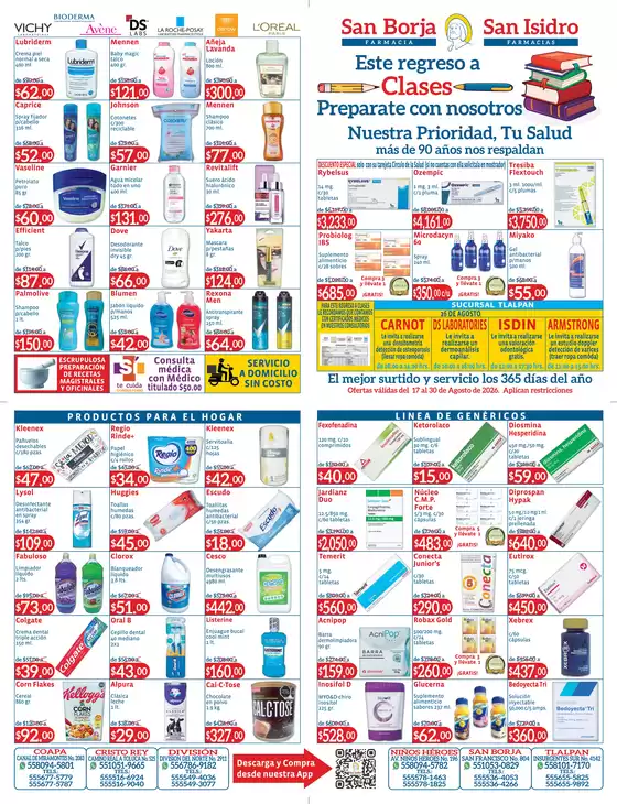 Catálogo Farmacias San Isidro y San Borja en Metepec (México) | PROPAGANDA 2026 16 | 2026-08-17T00:00:00.000Z - 2026-08-30T00:00:00.000Z