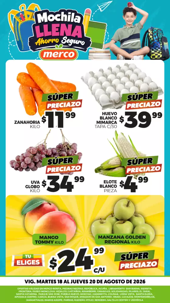 Catálogo Merco | Frutas y Verduras 18 al 20 de Agosto | 2026-08-18T00:00:00.000Z - 2026-08-20T00:00:00.000Z
