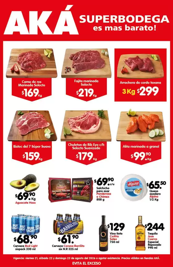 Catálogo AKÁ Superbodega | Ahorra ahora con nuestras ofertas | 2026-08-21T00:00:00.000Z - 2026-08-23T00:00:00.000Z