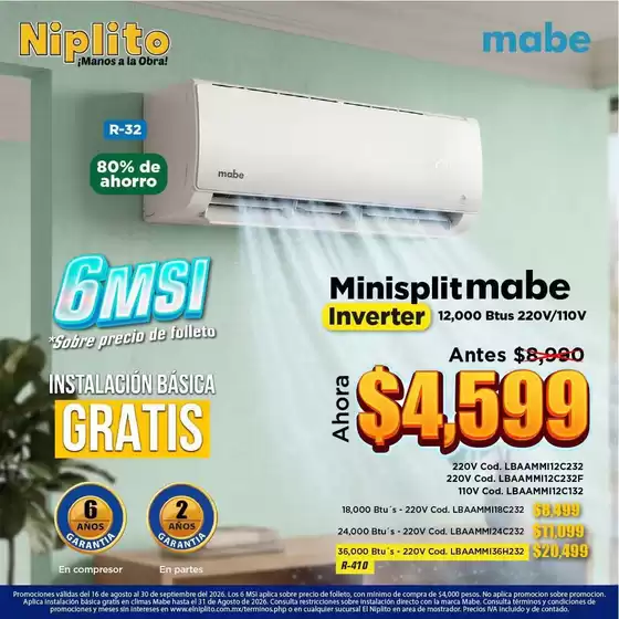 Catálogo Niplito | Nuestras mejores ofertas para ti | 2026-08-16T00:00:00.000Z - 2026-09-30T00:00:00.000Z