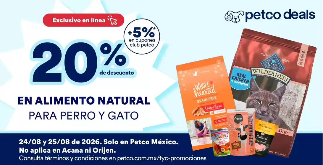 Catálogo Petco | Gangas y ofertas actuales | 2026-08-24T00:00:00.000Z - 2026-08-25T00:00:00.000Z