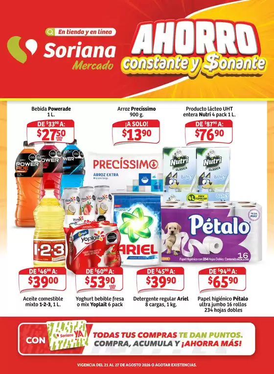 Catálogo Soriana Mercado en San Juan Totolac | Ofertas exclusivas para nuestros clientes | 2026-08-21T00:00:00.000Z - 2026-08-27T00:00:00.000Z