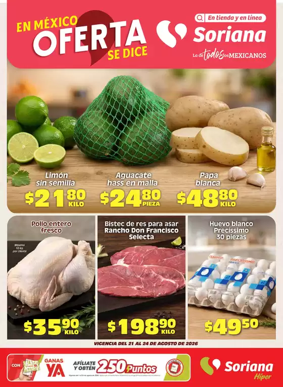 Catálogo Soriana Híper | Ofertas principales y descuentos | 2026-08-21T00:00:00.000Z - 2026-08-24T00:00:00.000Z