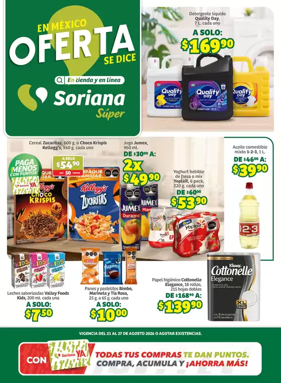 Catálogo Soriana Súper | Ofertas principales para todos los cazadores de gangas | 2026-08-21T00:00:00.000Z - 2026-08-27T00:00:00.000Z