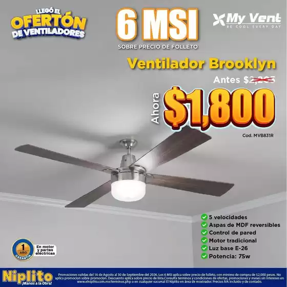 Catálogo Niplito en Mérida | Nuestras mejores ofertas para ti | 2026-08-16T00:00:00.000Z - 2026-09-30T00:00:00.000Z