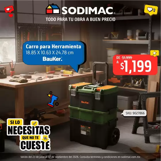 Catálogo Sodimac Constructor | Excelente oferta para cazadores de gangas | 2026-07-23T00:00:00.000Z - 2026-09-02T00:00:00.000Z